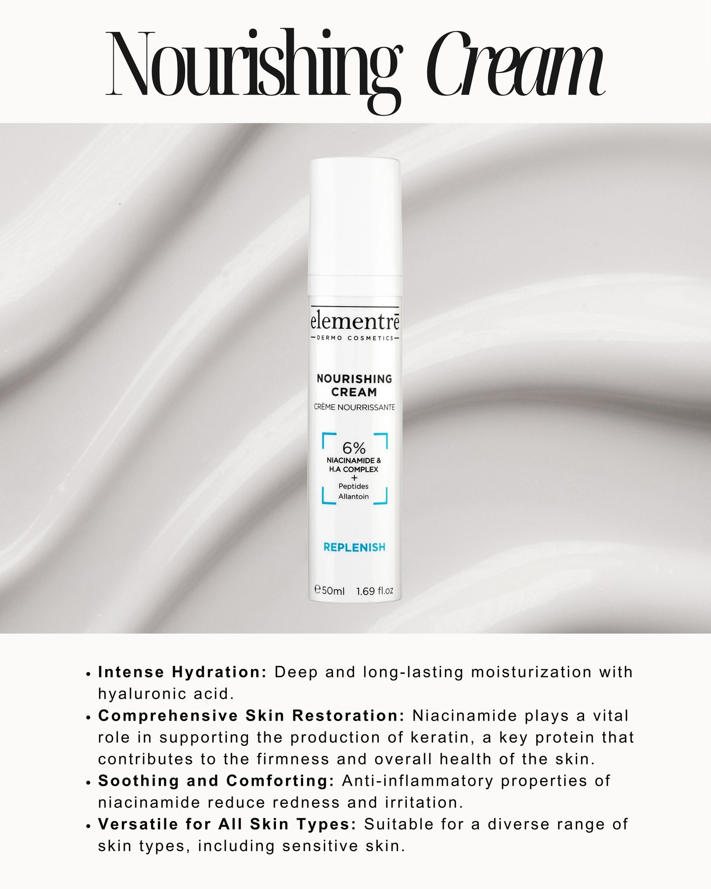 6% Niacinamide & Hyaluronic Acid Complex Nourishing Cream 50ml